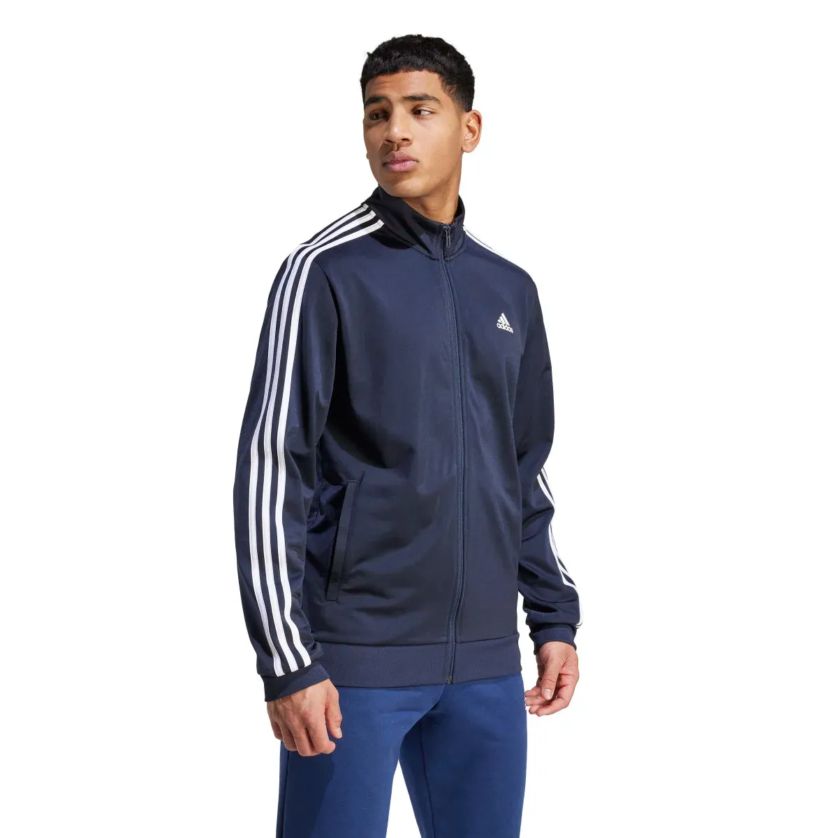 adidas Men's Warm-Up Tricot Regular 3-Stripes Track Jacket