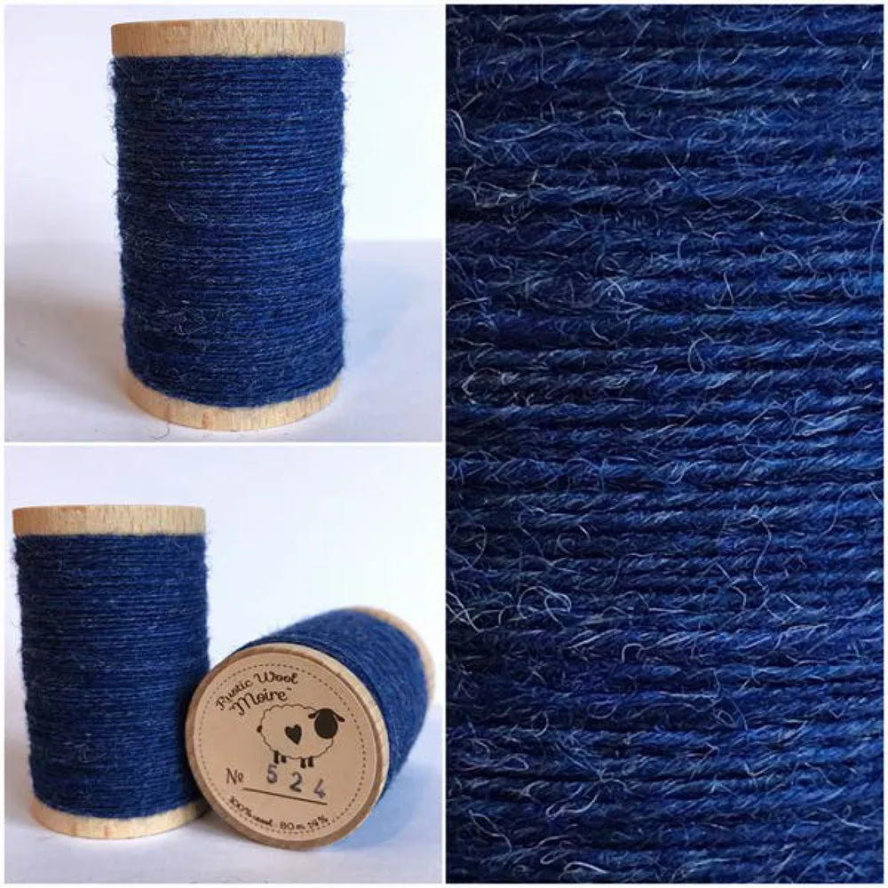 BRILLIANT BLUE Hand Dyed Fat QUARTER Wool Fabric for Wool Applique and Rug Hooking