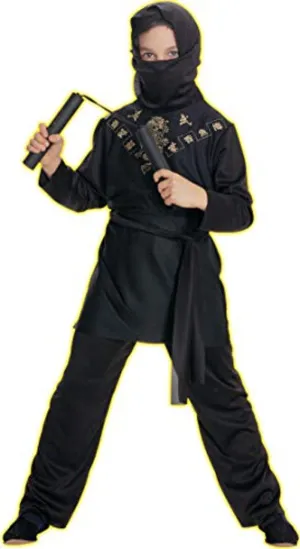 Childrens Black Ninja Costume Small