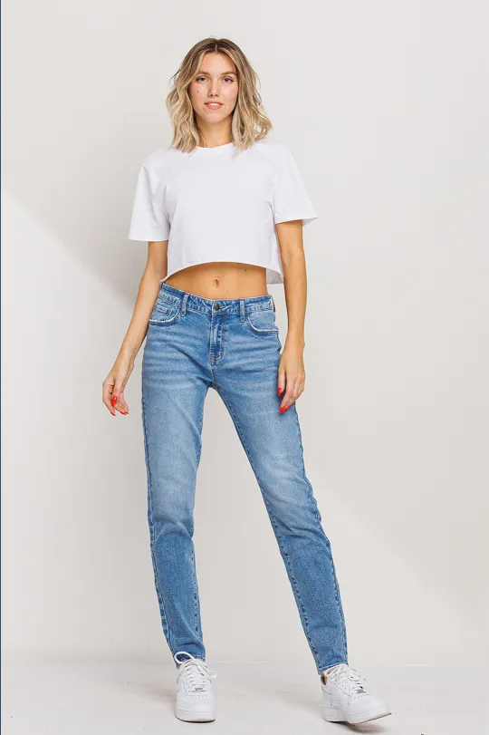 Claire Mid-Rise Mom Skinny