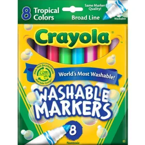 Crayola Washable Marker Set Conical Tip Tropical Colors