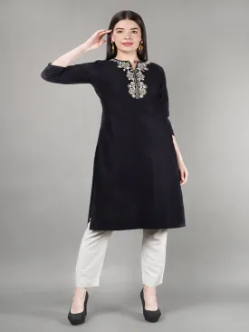 Cut Crew Neck Kurta