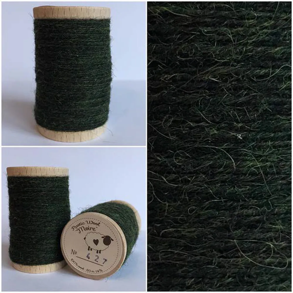 EVERGREEN Hand Dyed YARD Wool Fabric for Wool Applique and Rug Hooking