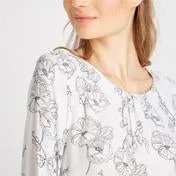 Floral Hollyhock Blouse