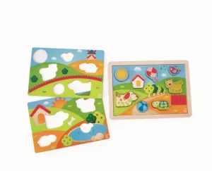 Hape Sunny Valley Puzzle 3 in 1