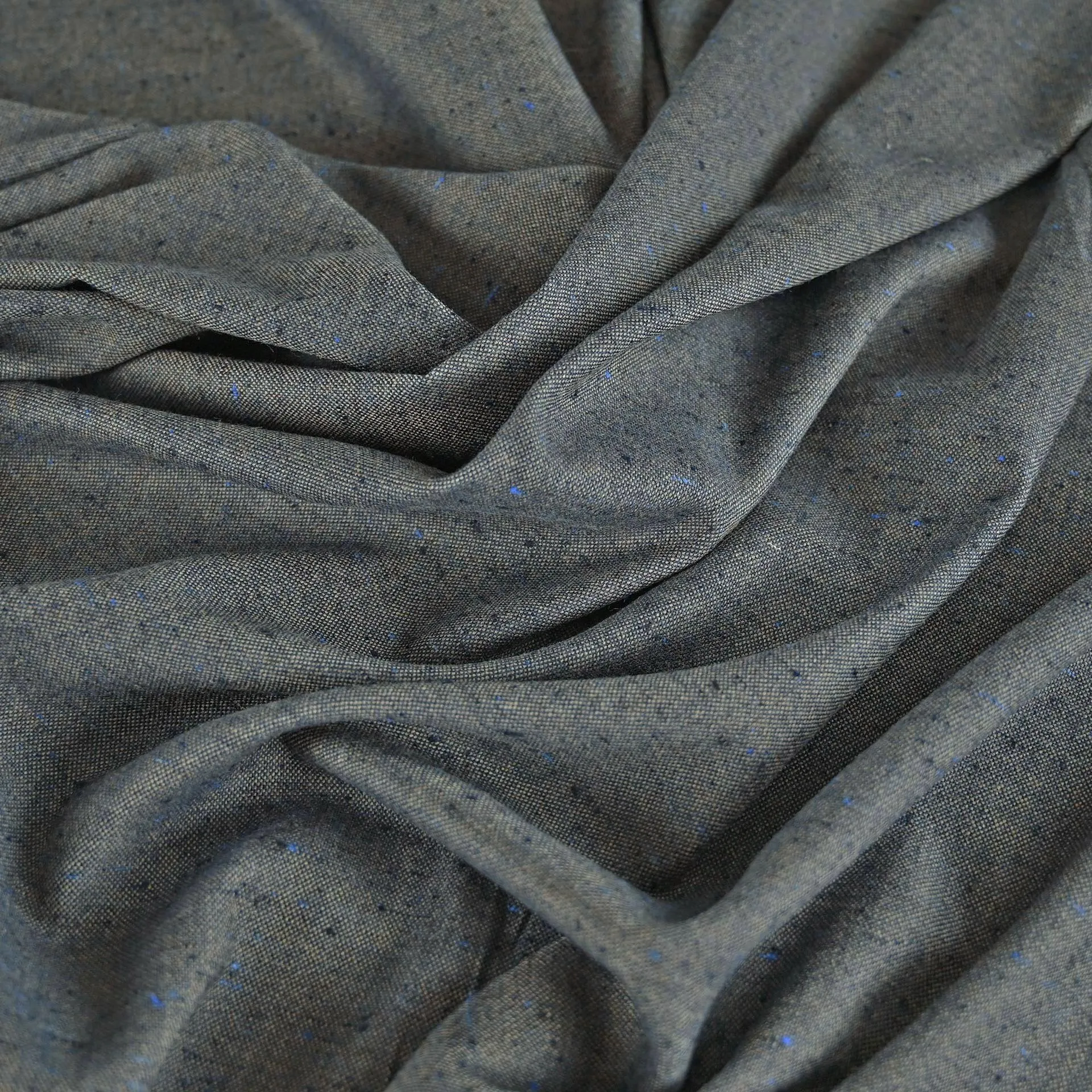 Navy Tweed Fabric 5679