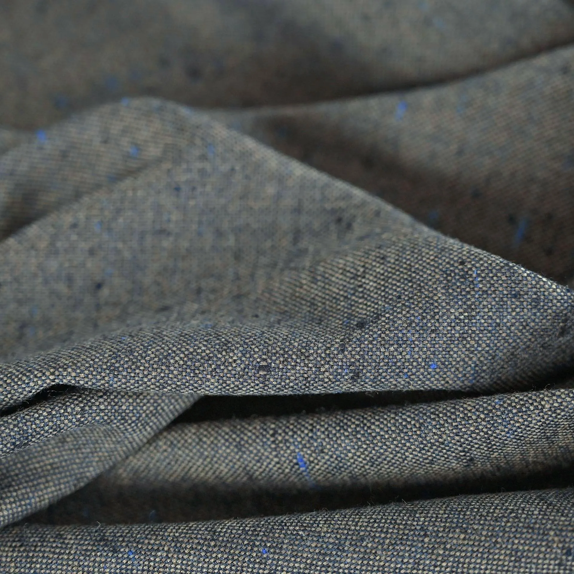 Navy Tweed Fabric 5679