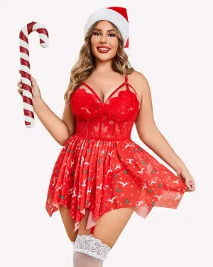 Plus Size Mesh Babydolls